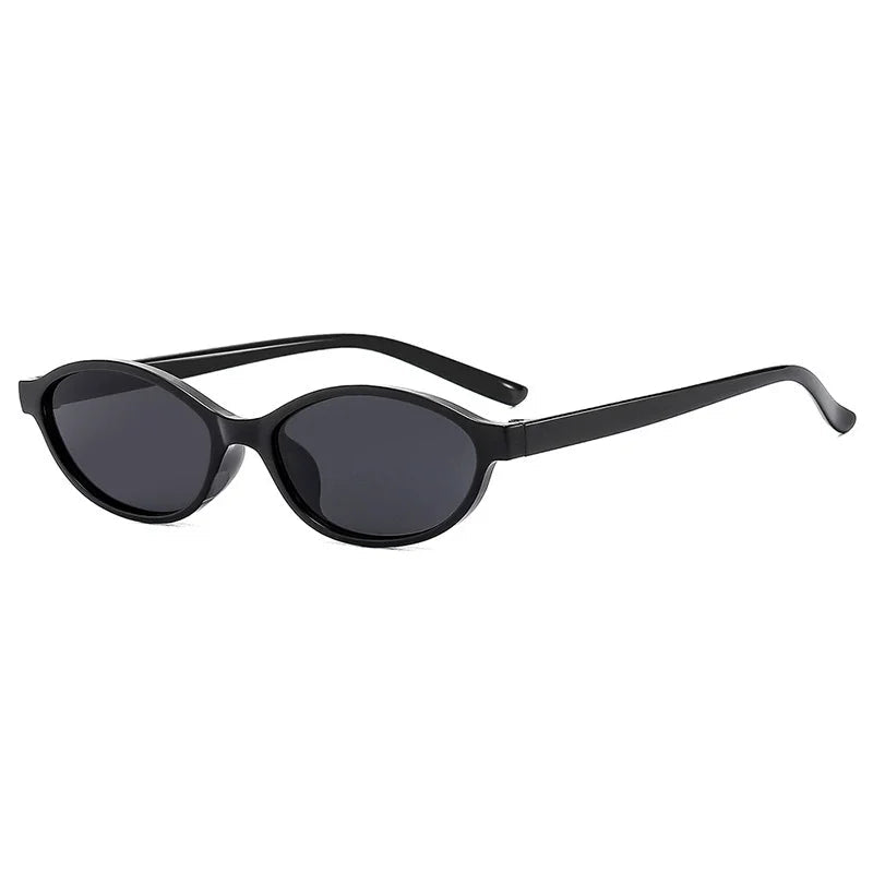 Black sunglasses with a white background
