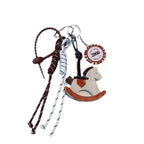 Horse Multi-Charm Keychain - Handmade Vegan Leather
