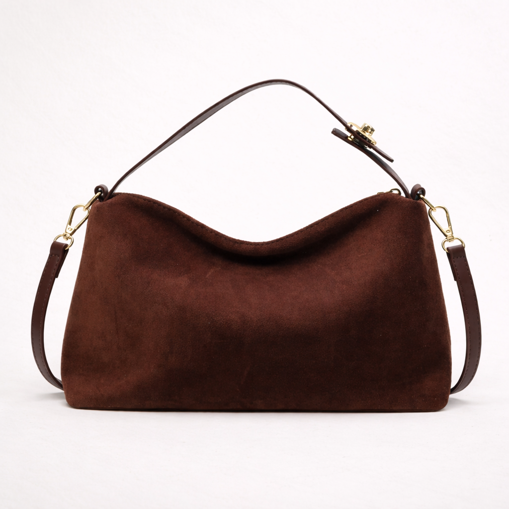 Aria Suede Slouch Shoulder Bag