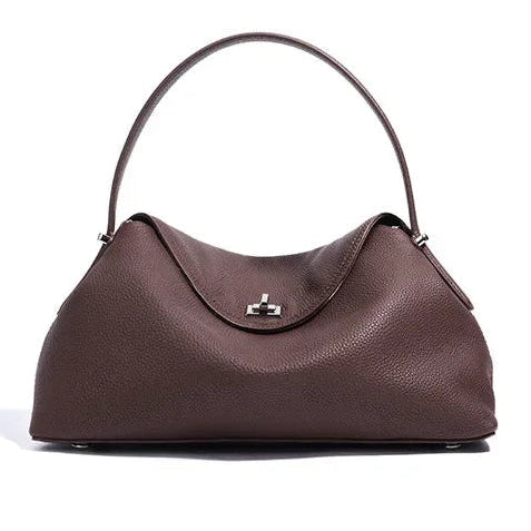 Brown handbag on a white background
