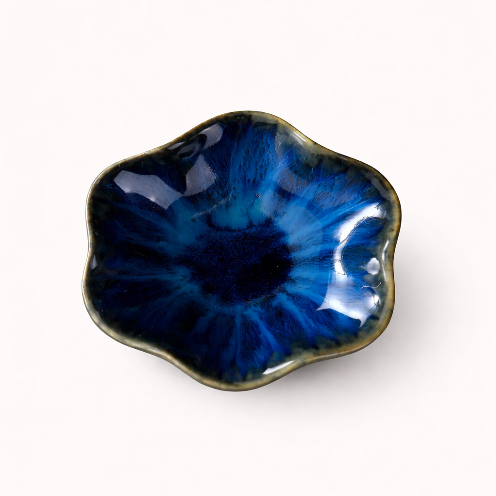 Ceramic Lotus Leaf Jewelry Tray | Porcelain Trinket & Key Holder