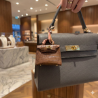 Exotic Croc Embossed Mini Bag Charm