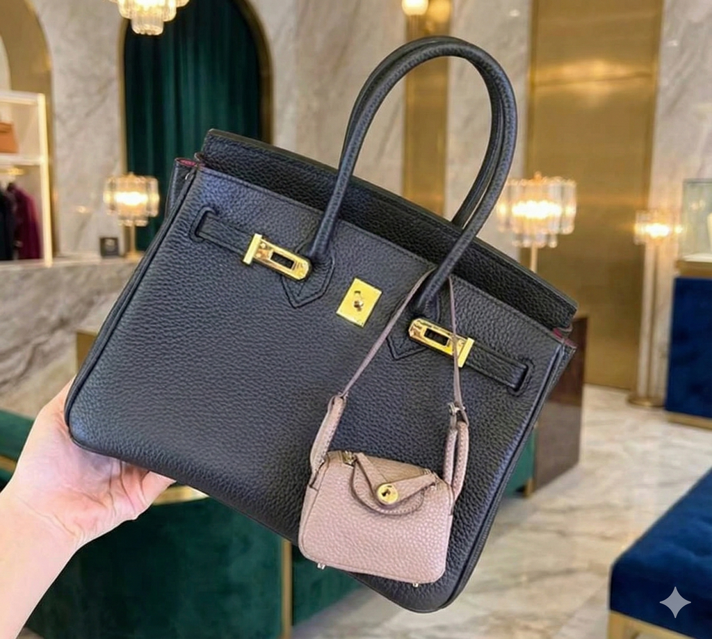 Mini Crossbody Leather Bag Charm