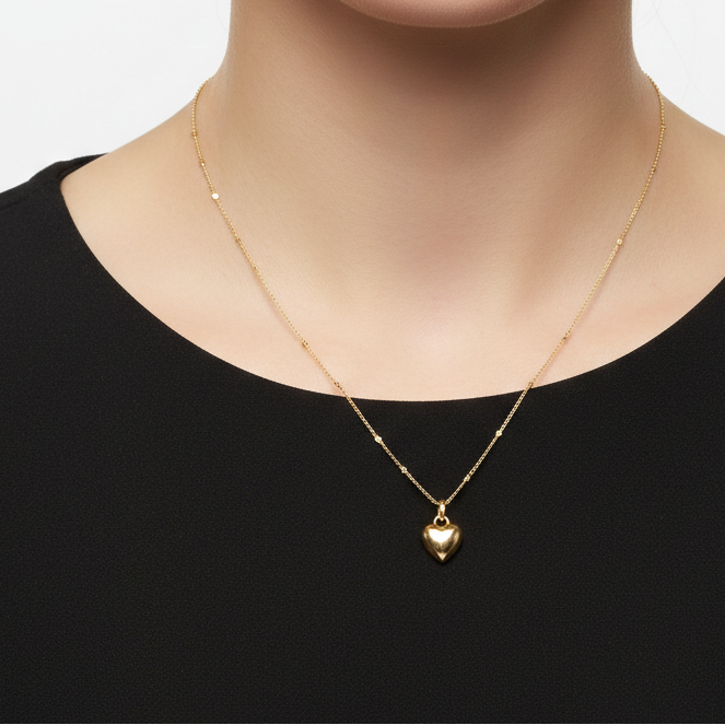 Dainty Heart Pendant Necklace | Minimalist Everyday Accessory