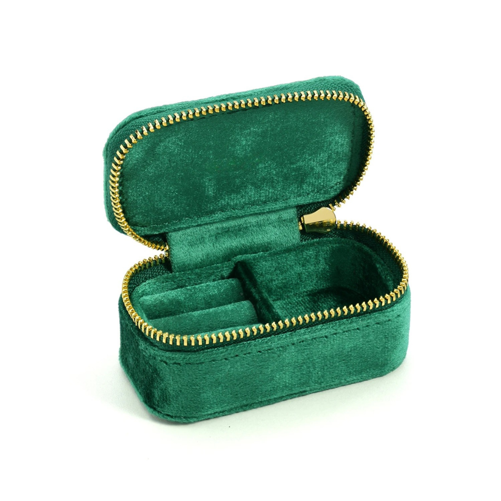 Velvet Jewelry Box Mini Small Travel Jewelry Case Organizer