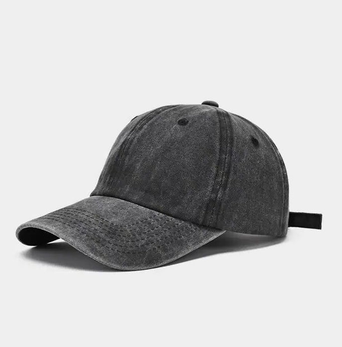 Gray baseball cap on a light gray background