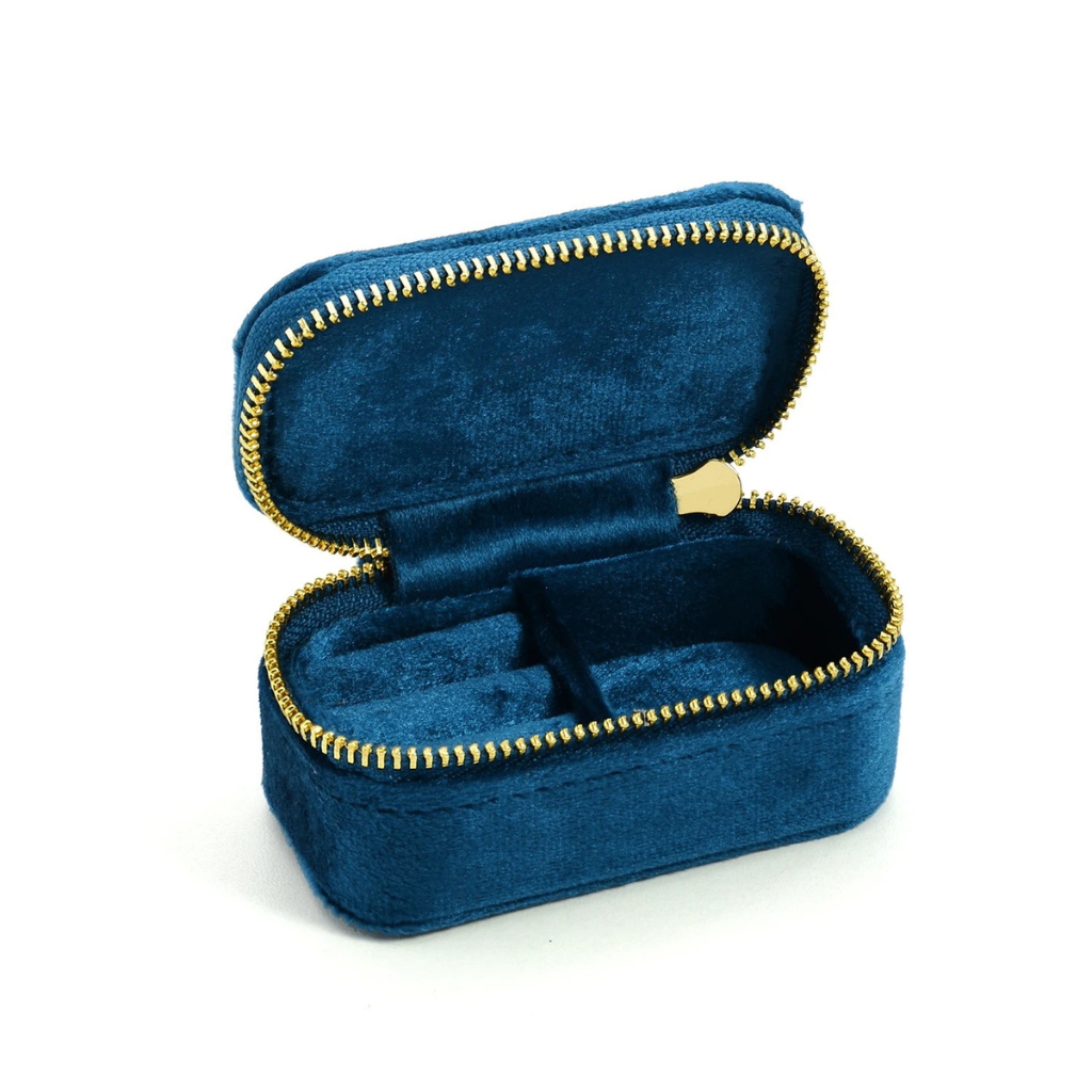 Velvet Jewelry Box Mini Small Travel Jewelry Case Organizer
