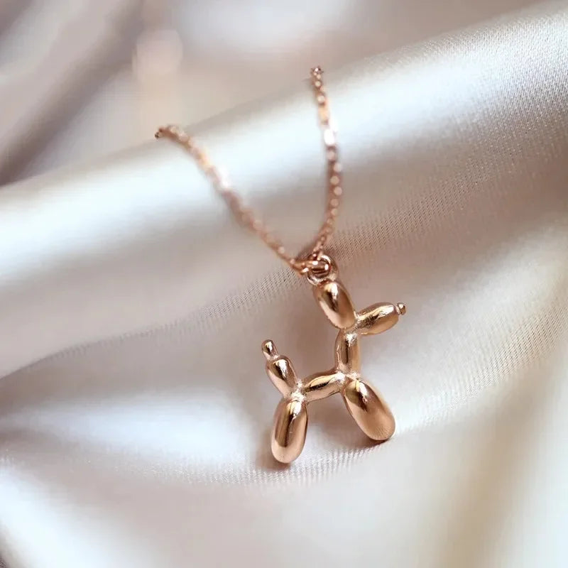 rose gold baloon necklace cute and stuff