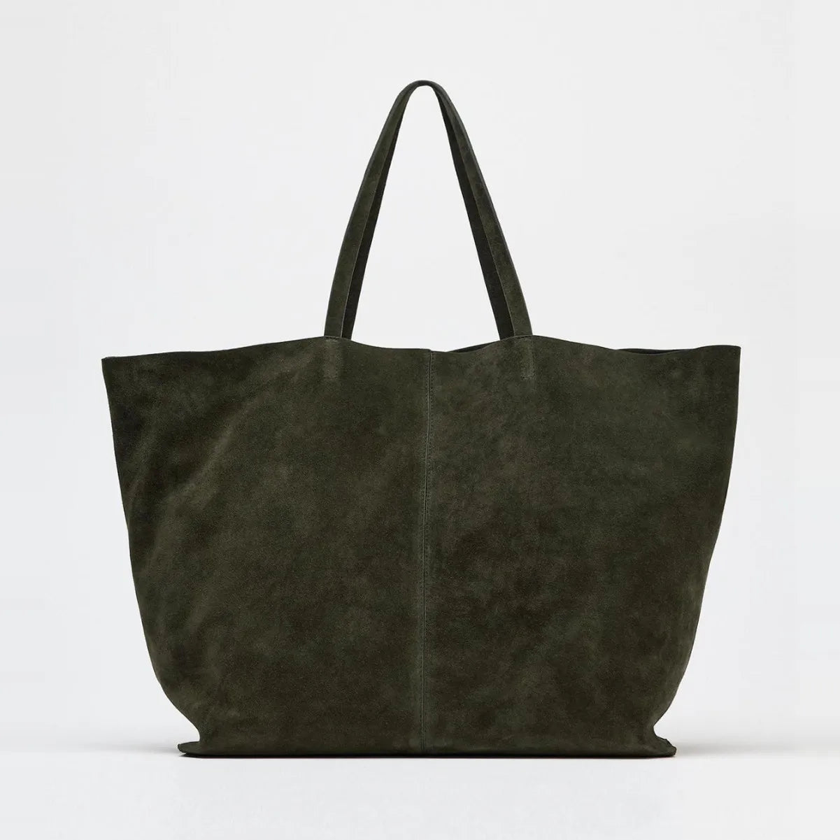 Dark green tote bag on a white background